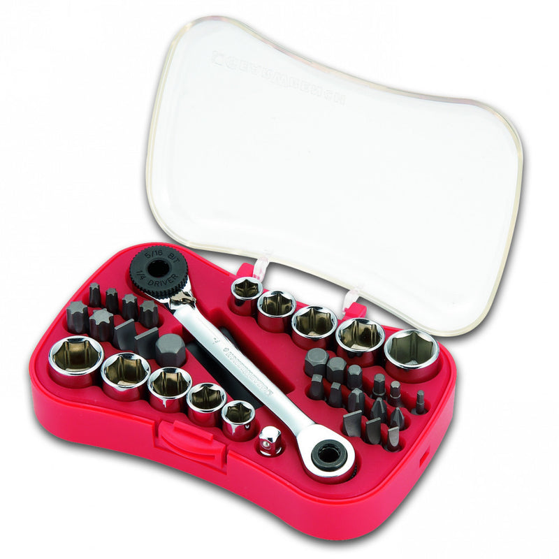 GearWrench Socket Set MicroDriver BlowMold Case 35Pc