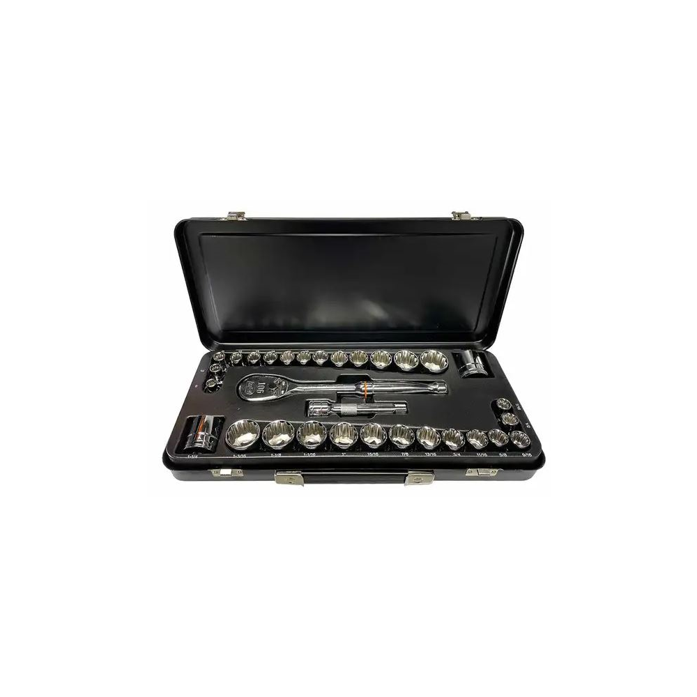 GEARWRENCH 31pc 1/2" Drive Metric & SAE Socket Set