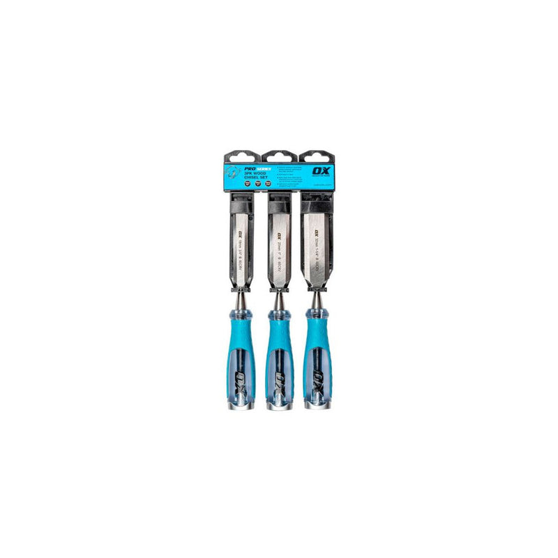 OX Pro 3 Piece Chisel Set 19mm-32mm