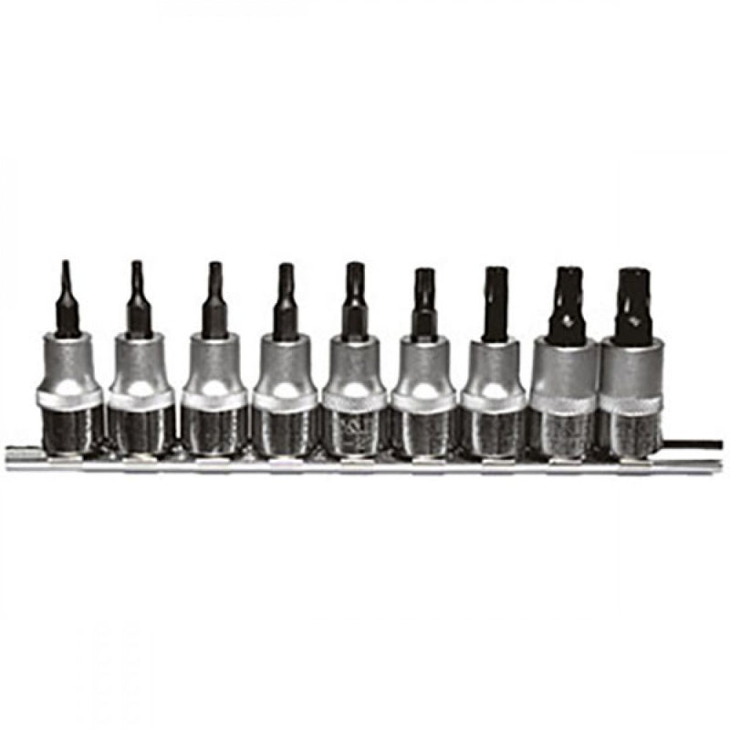 T&E Tools 9Pc Torx-R Driver Sockets