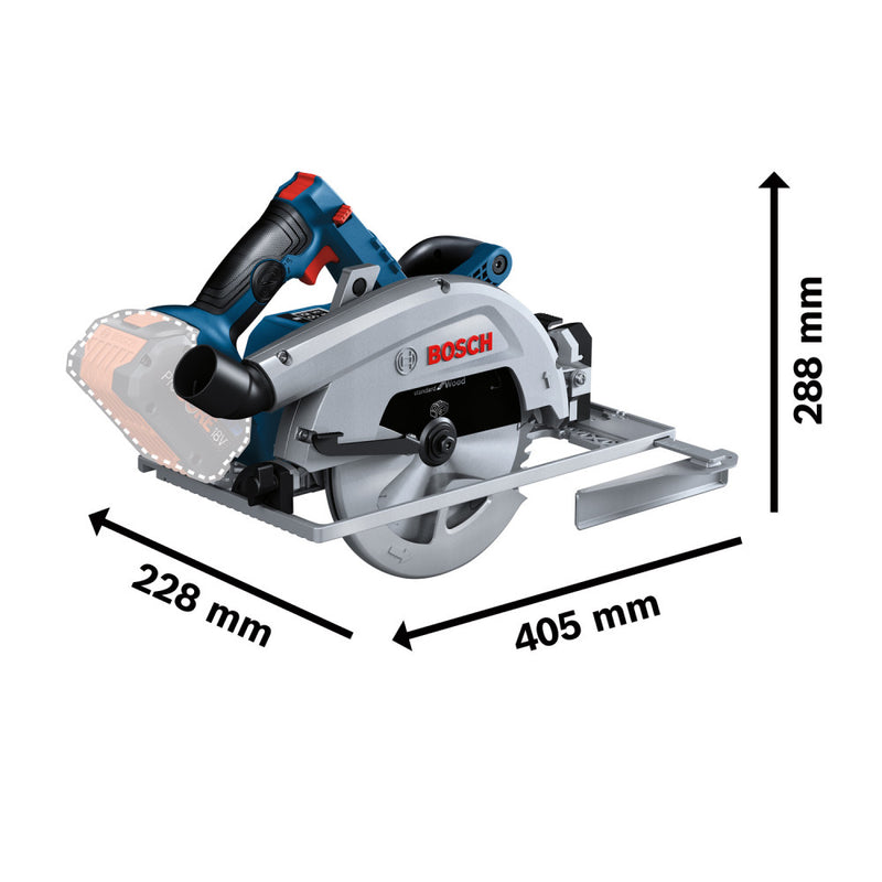 BOSCH Blue 18V Circular Saw 184mm GKS 18V-68 GC Bare Tool 06016B5140