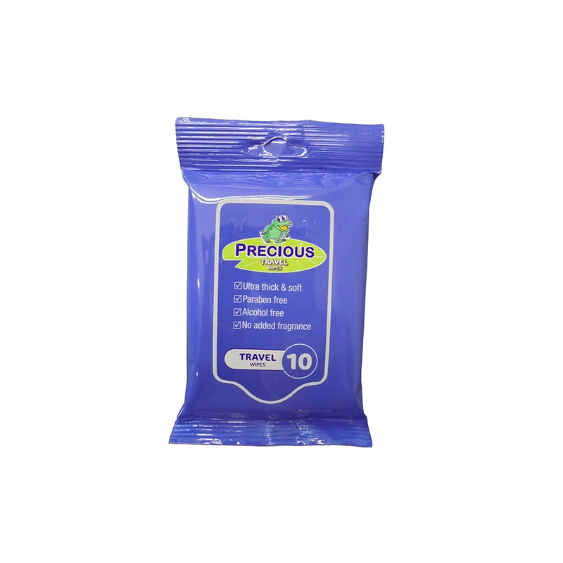 Precious Travel Wipes 10s, 1 Carton (48 x 10s)