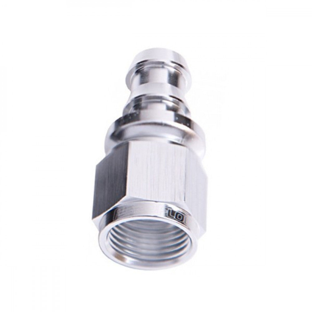 Aeroflow -6 Straight Push Lock Fitting Silver