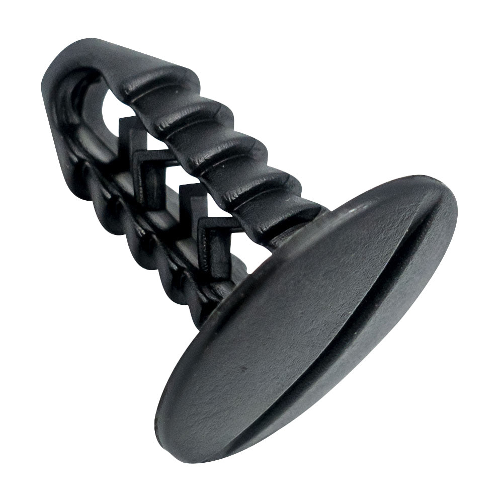 Gti Push Retainer Matte Black 21mm x 24mm, 9.5mm Hole (30 Pack)