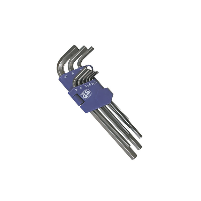 T&E Tools 9 Piece Metric Long Arm Hex-Key Set