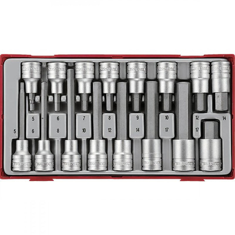 Teng Teng 16Pc 1/2Dr. Hex Bit Skt Set - Tc-Tray™