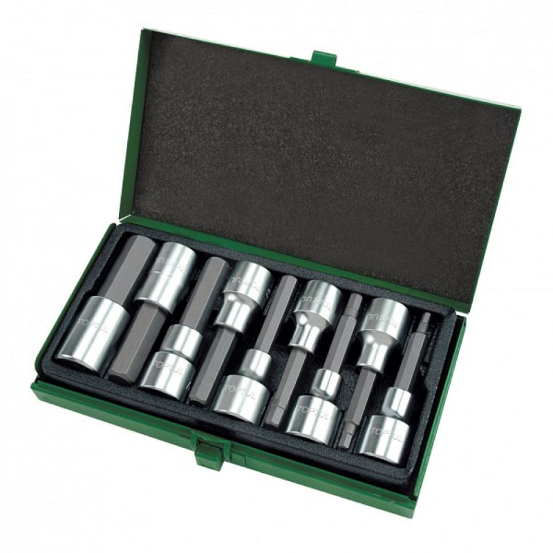 Toptul 1/2” Drive Hex Bit Set 9pce