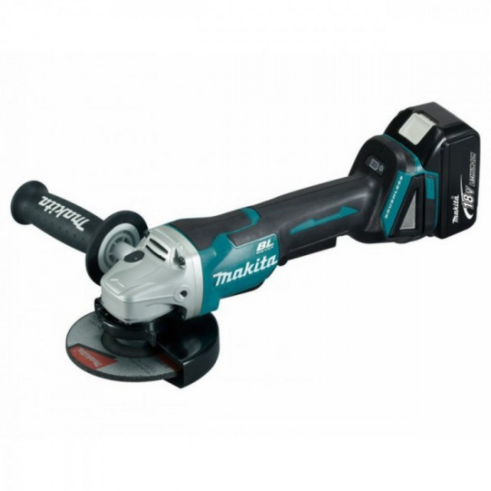 Makita DGA508RTE 18V BL Angle Grinder 5.0Ah Kit