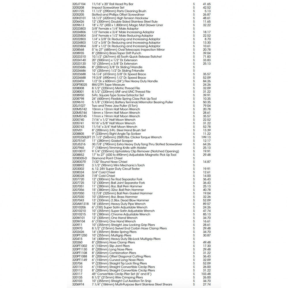 T&E Tools 605-Pc. Professional Tradesman's Nut Cracker Tool Kit (Tools Only)