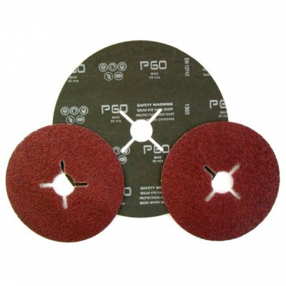 25 Pack Fibre Sanding Disc 178mm x 22mm 16 Grit