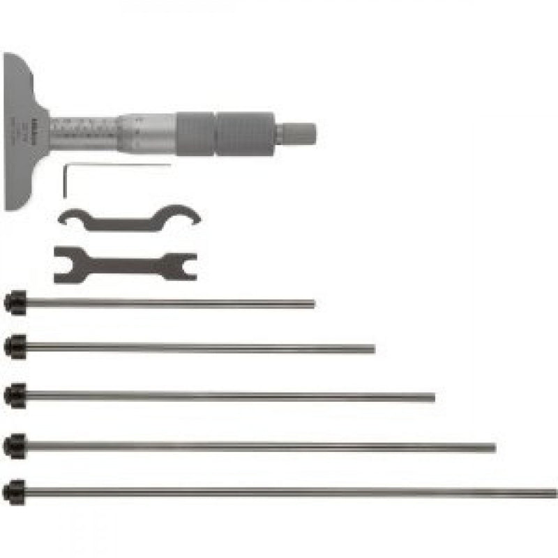 Mitutoyo Depth Micrometer 0-150mm x 100mm Base With 6 Rods