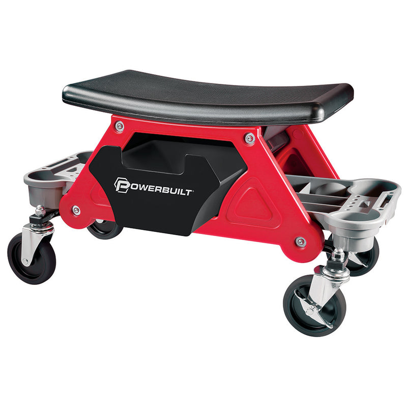 Powerbuilt Rolling Work Seat With Organizer