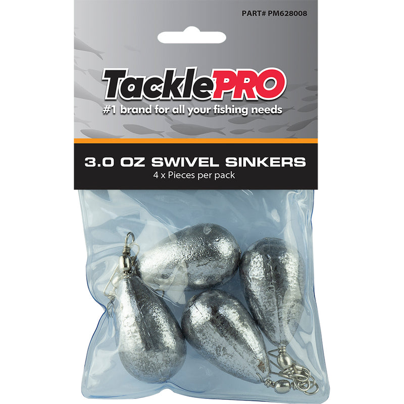 Tacklepro Swivel Sinker 3.0Oz - 4Pc