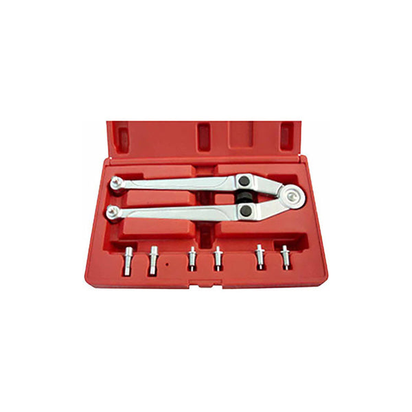 T&E Tools Adjustable Gland Nut Wrench Kit (8 Pins)