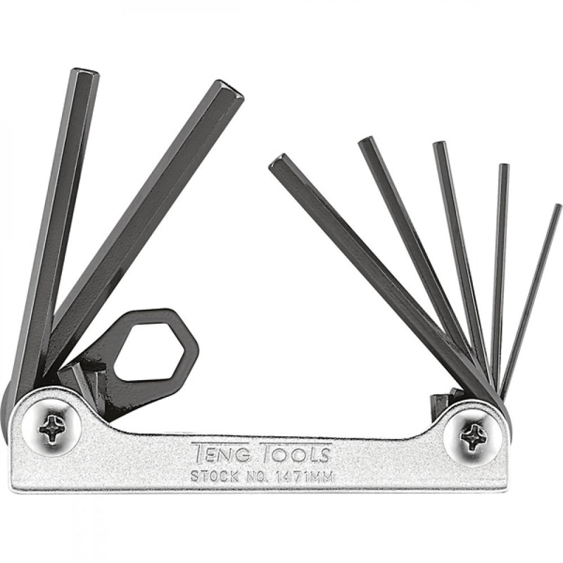 Teng 7Pc Folding Mm Hex Key Set - 1.5-6.0mm