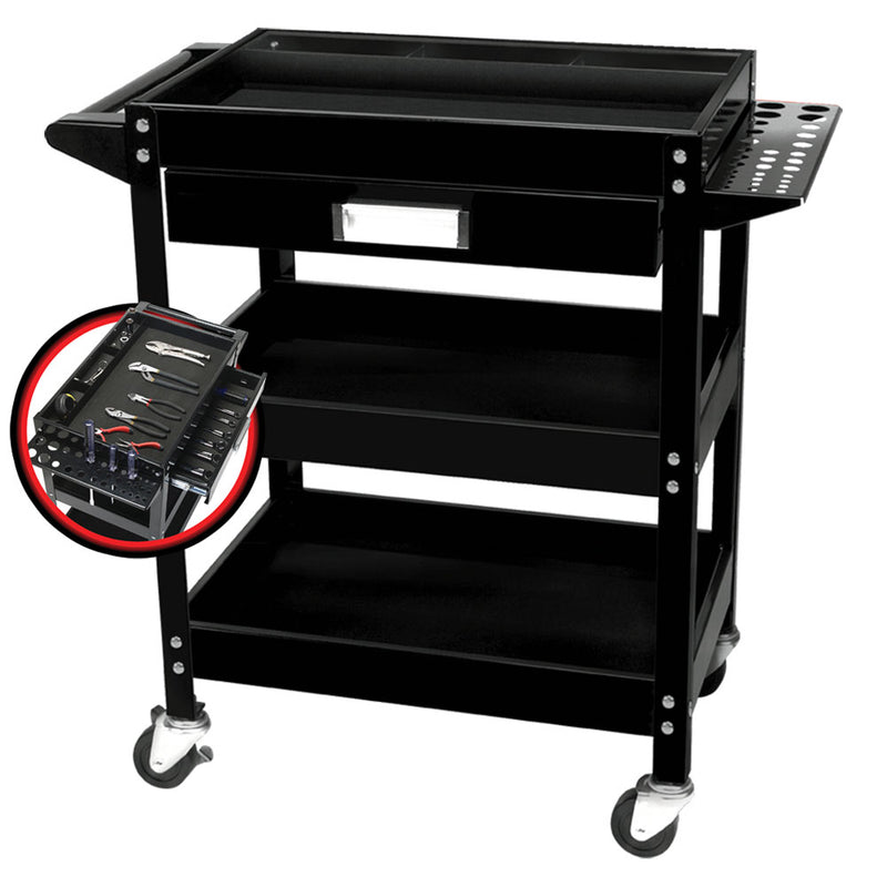 PROequip 3-Shelf Steel Service Trolley