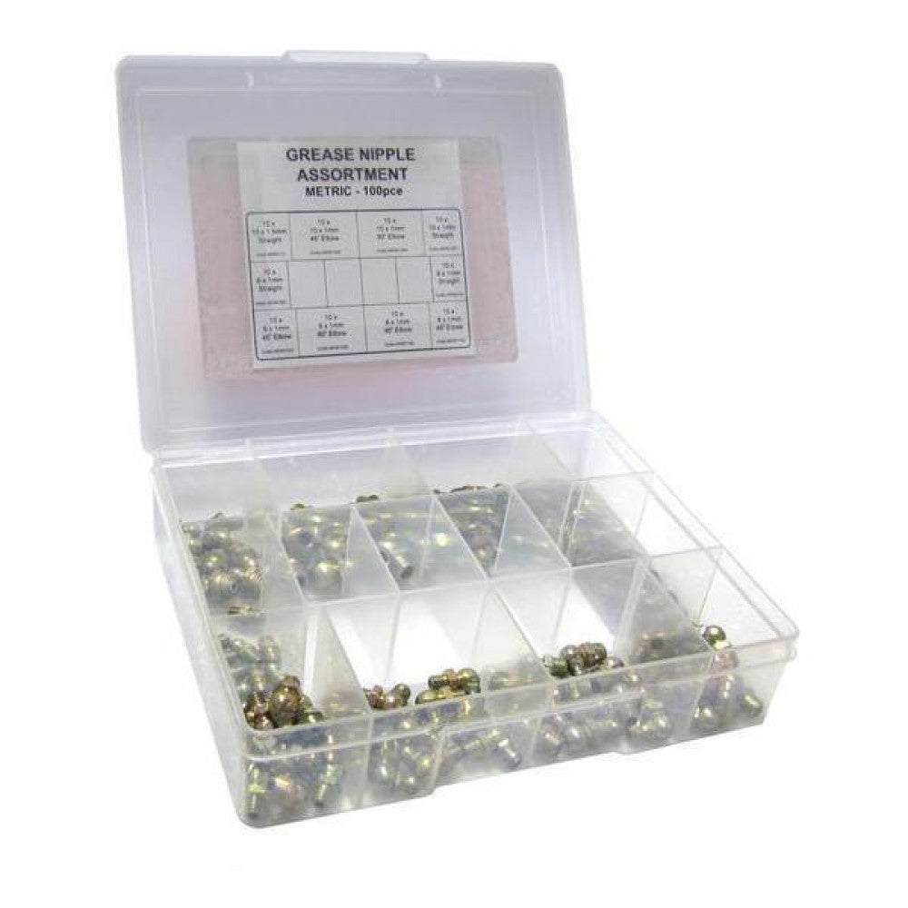 Grease Nipple Asstortment 100 Piece Metric