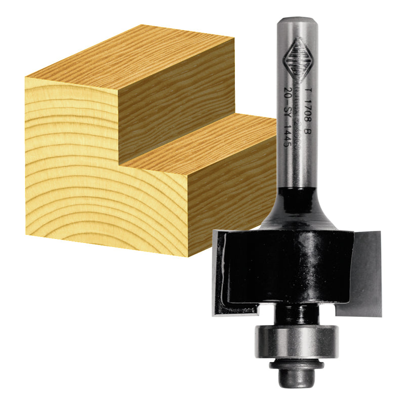 Rebating Bit 9.5mm TCT, 2 FLT 1/2 SHK W/BEAR