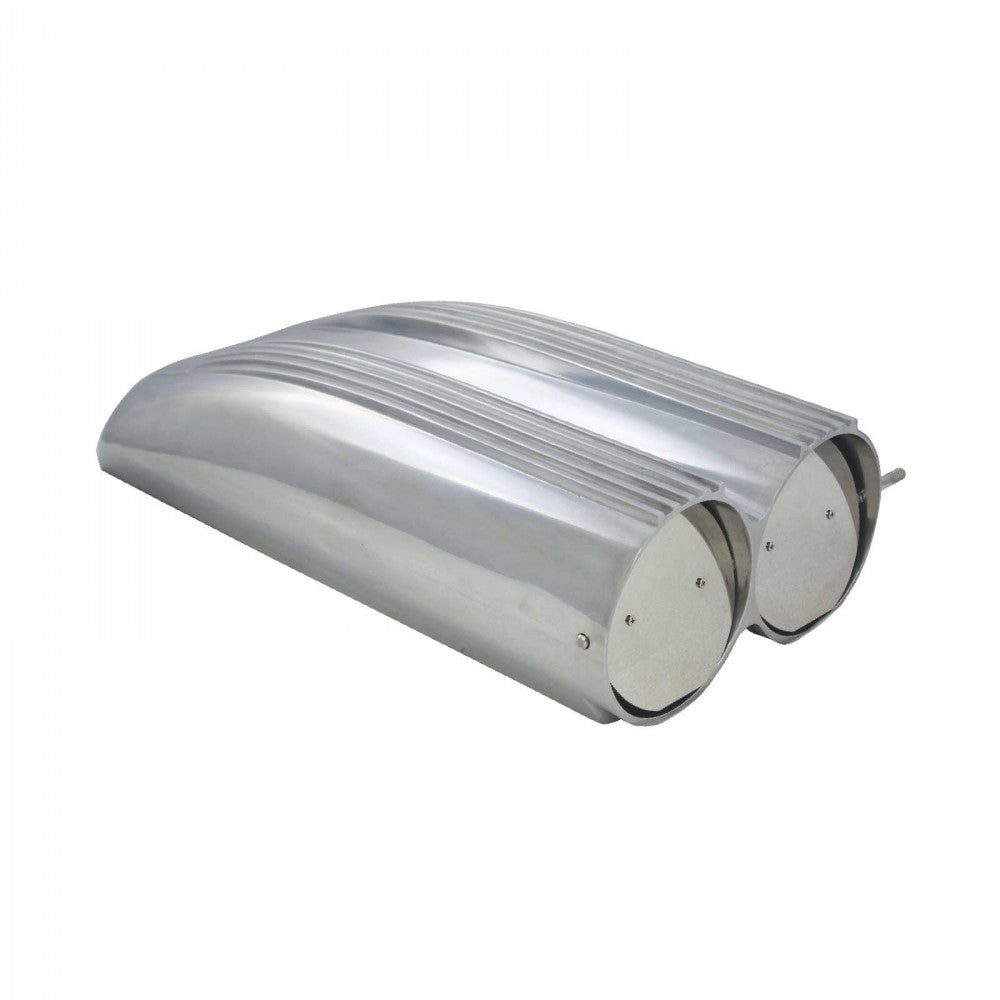 TSP Polished Finned Aluminum Air Cleaner & Hood Scoop Kit #8450