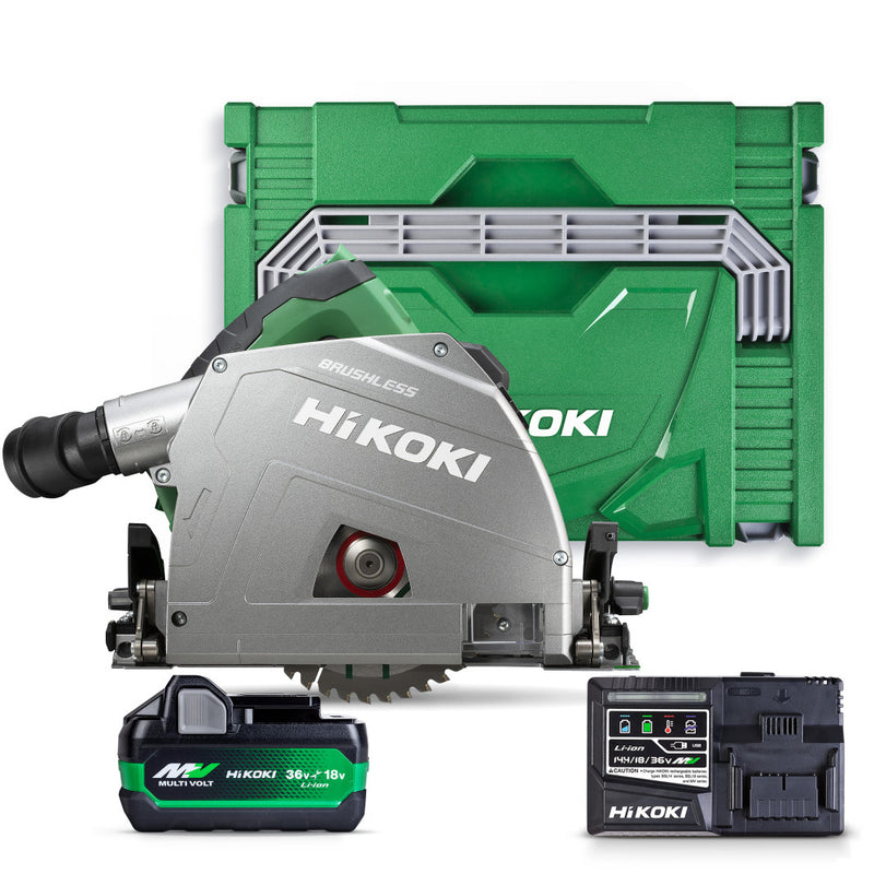 HiKOKI 36V Brushless 165mm Plunge Cut Saw Kit