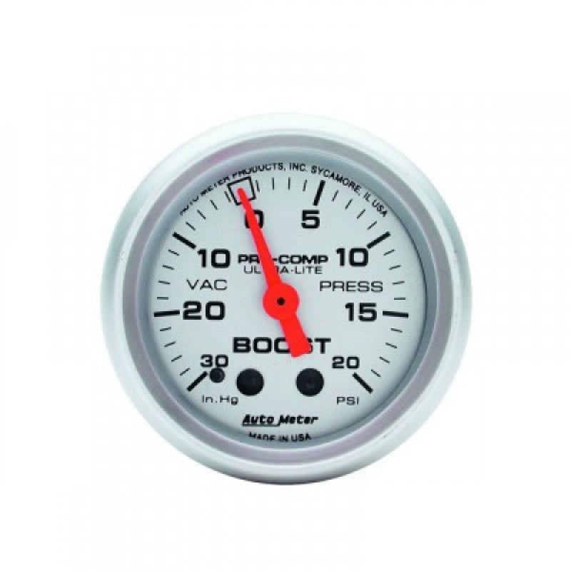 Autometer Ultra-Lite Vac/Boost 30 in. Hg/ 20 Psi