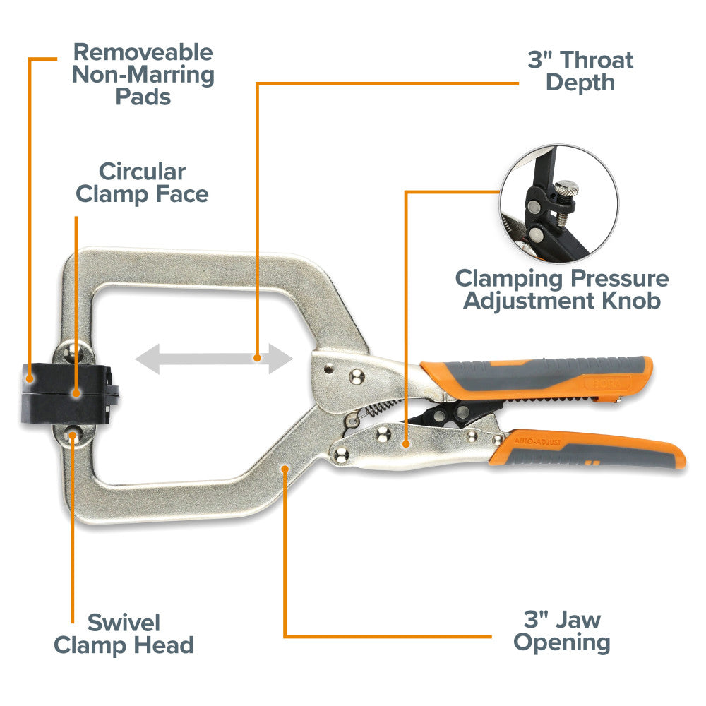 Auto 3-Inch Multi-Purpose C Clamp