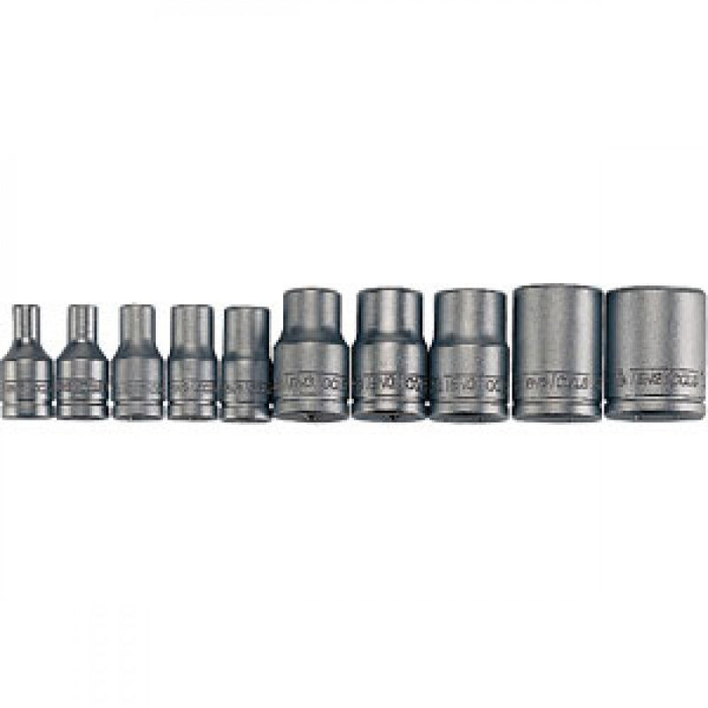 Teng 10Pc 1/4in & 3/8in Dr. Tx-E Socket Set E4-E18