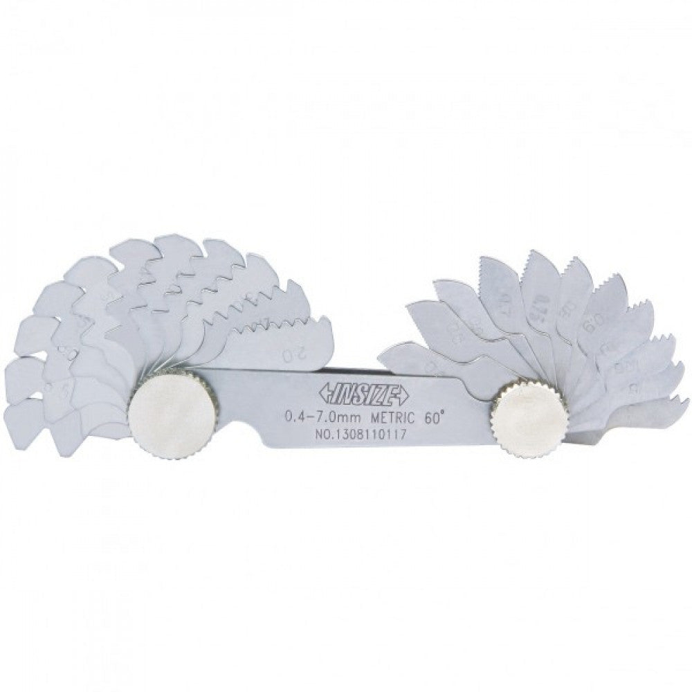Metric Screw Pitch Gauge 0.4-7mm x 22 Pitches Insize 4820-122