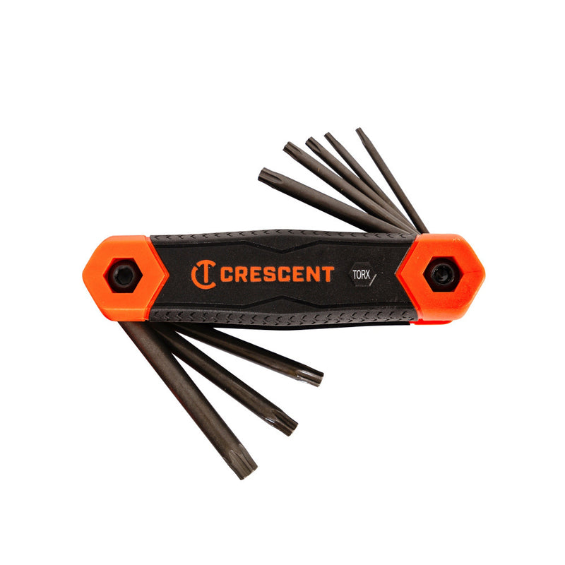 Crescent 8 Piece. Folding Torx© Dual Material Key Set