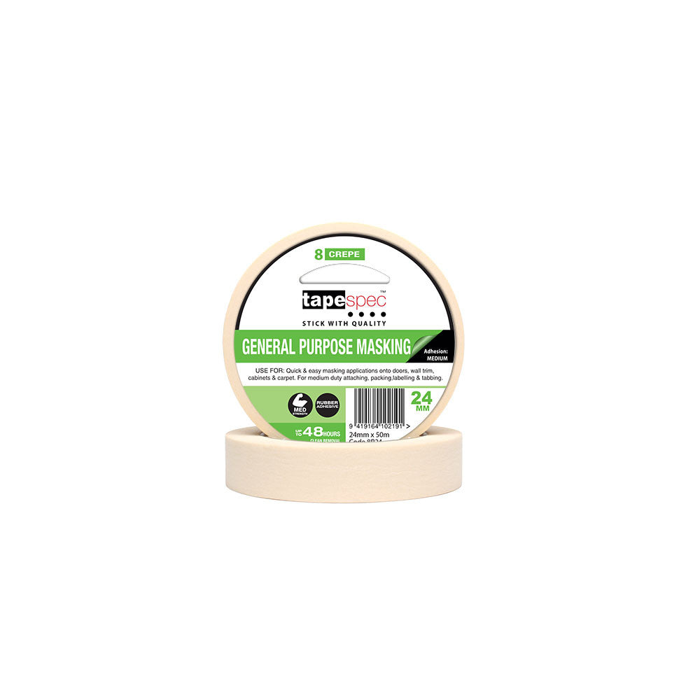No.8 General Purpose Masking Tape - 24mm x 50m