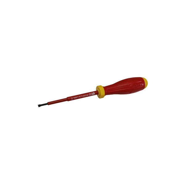 Screwdriver, Insulated Slotted, VDE Electrical, 4 x 100 mm