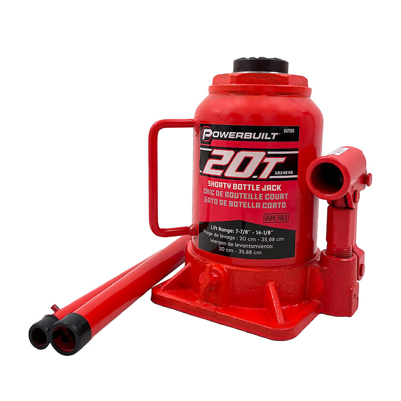 20 Ton Shorty Hydraulic Bottle Jack