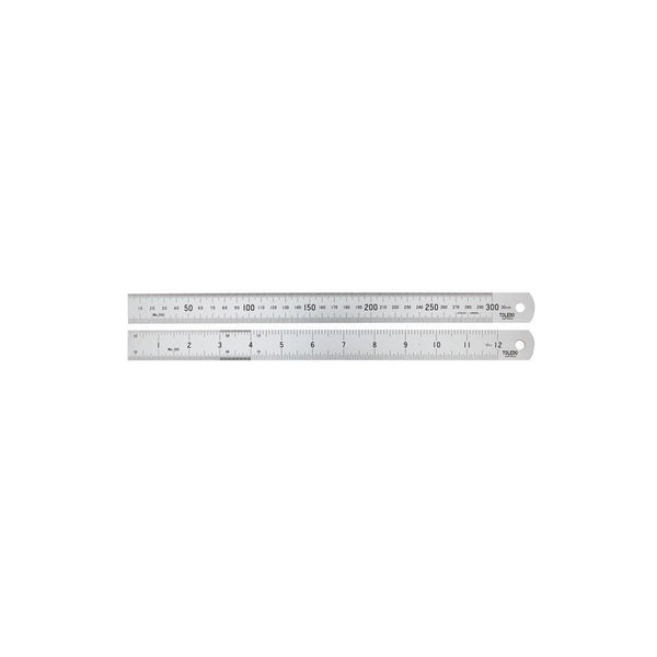 Rule 300mm/12" x 28mm Metric Imperial Double Sided Toledo 30012