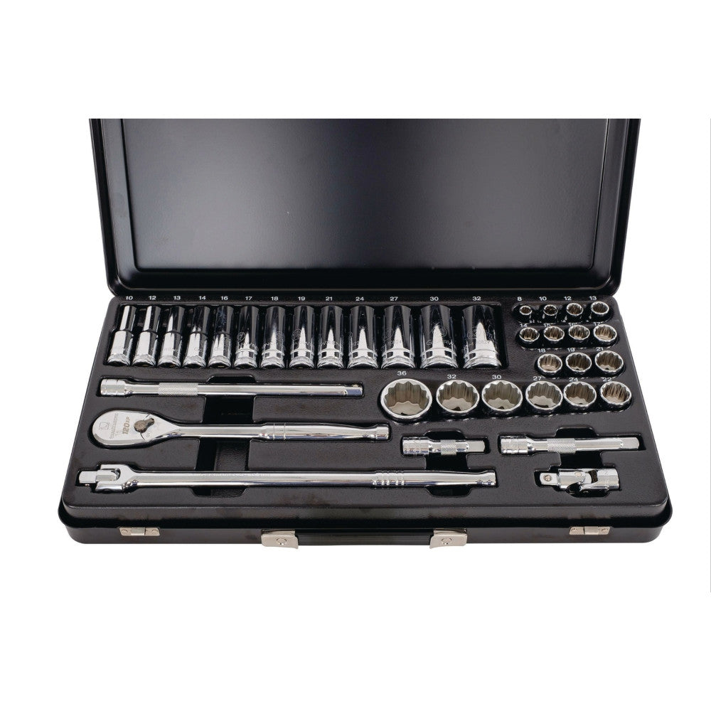 GEARWRENCH 36Pc 1/2in. Drive Metric 120XP™ Deep & Standard Socket Set