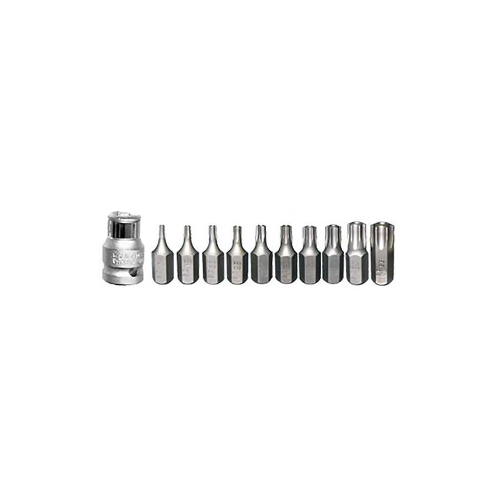 T&E Tools 10 Piece 5 Point Tamper Torx Set