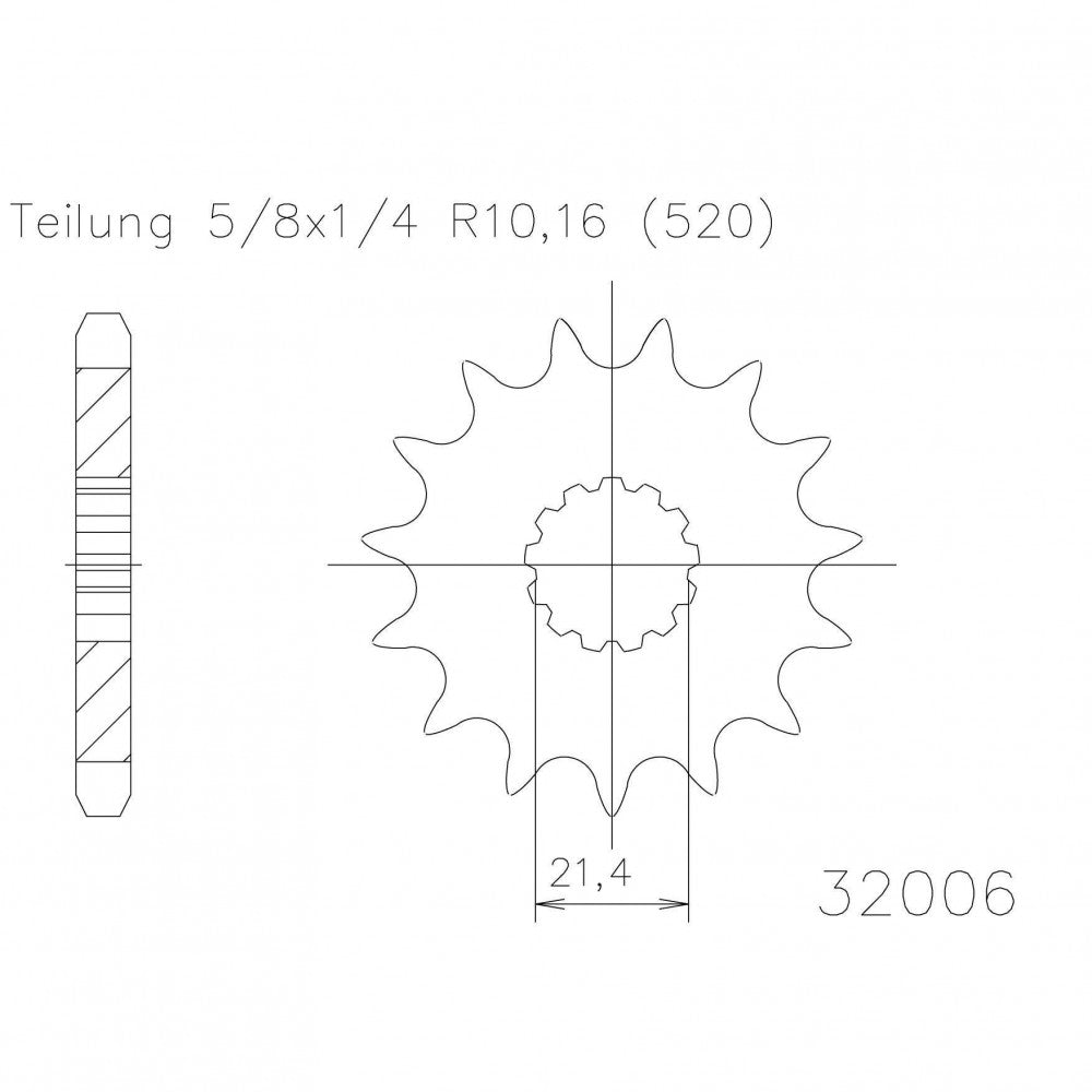 Sprocket Front Moto Master 14T Kawasaki Yamaha