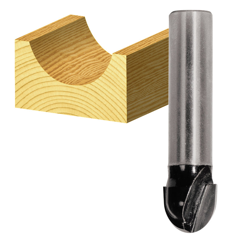 Core Box Bit 12.7mm TCT, 2 FLT 1/4 SHK