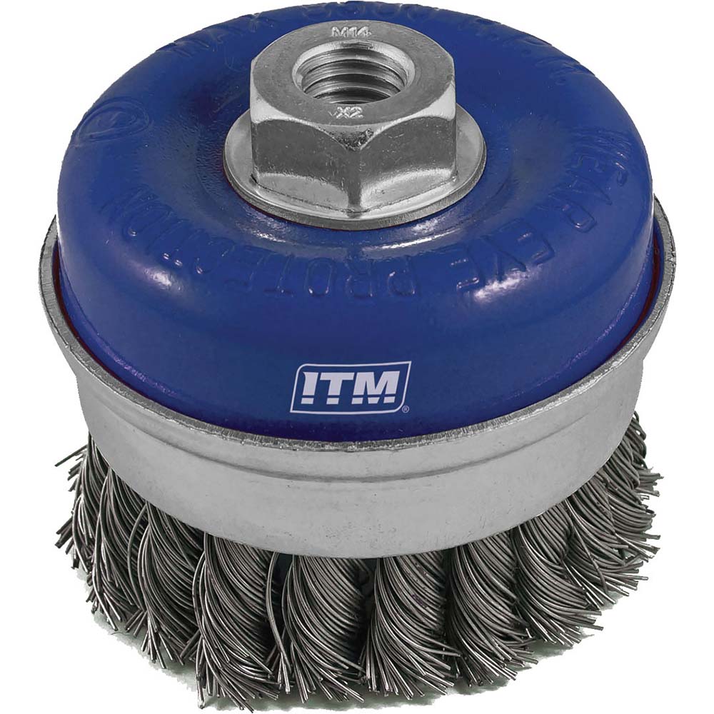 Itm Twist Knot Cup Brush Steel 75mm W/Band