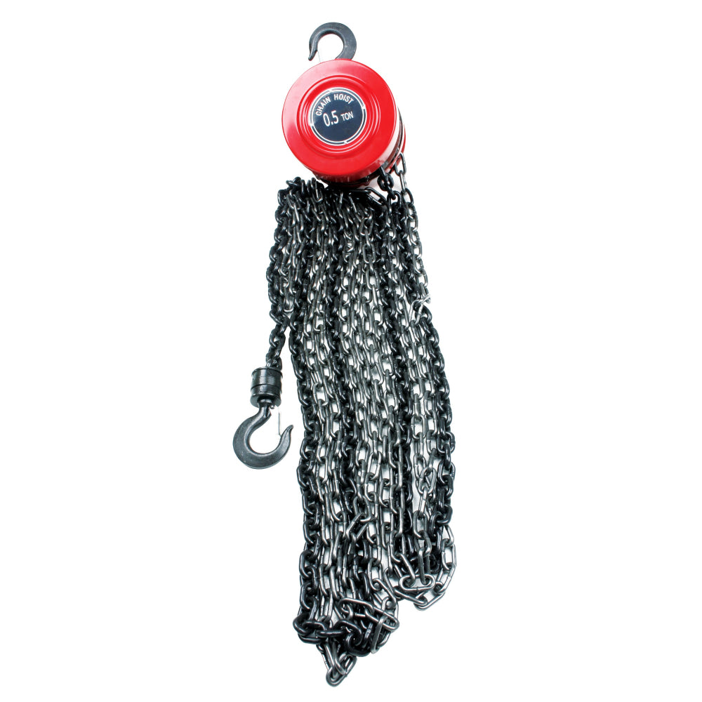 Chain Block 0.5 Ton, 3 Metre Lift, Hook To Hook 240mm