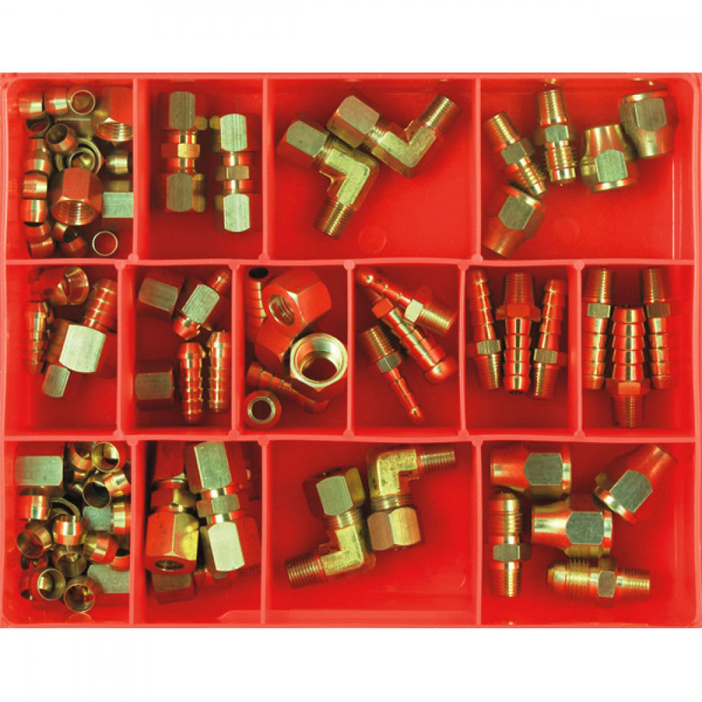 110Pc Brass Adaptor Fittings Assortment