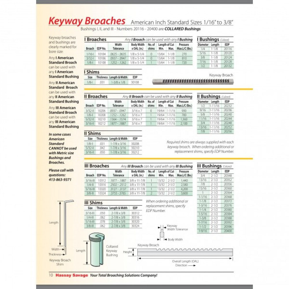 1/8" II (B) Keyway Broach