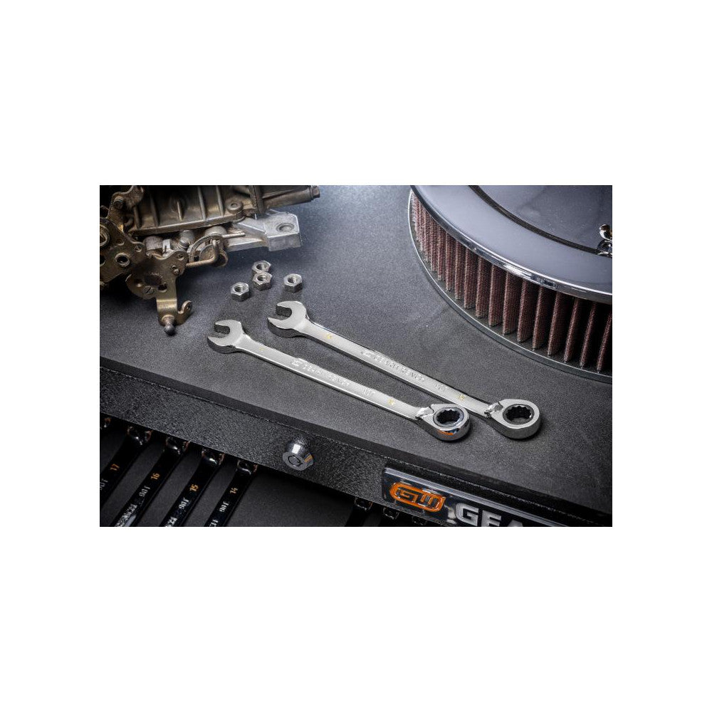 GEARWRENCH 16 PC 90-Tooth 12 Point Metric Reversible Ratcheting Wrench Set