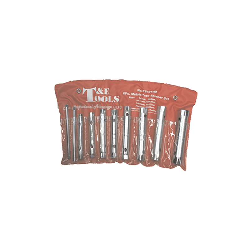 T&E Tools 8 Piece 8Pc Metric Tube Spanner Set