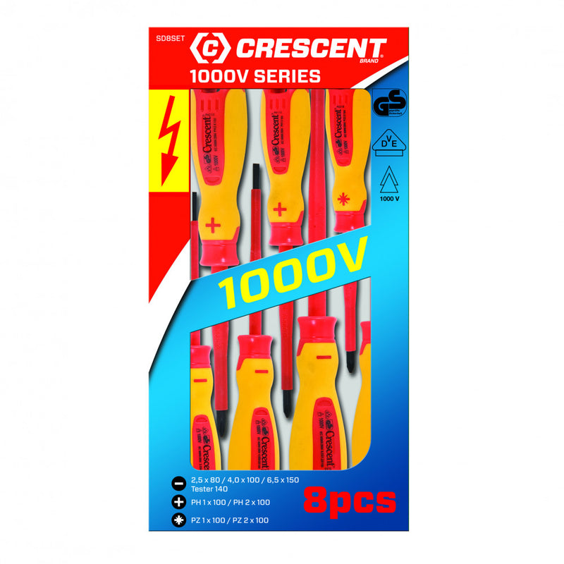 Crescent 8 Piece Screwdriver Set 1000V SD8SET