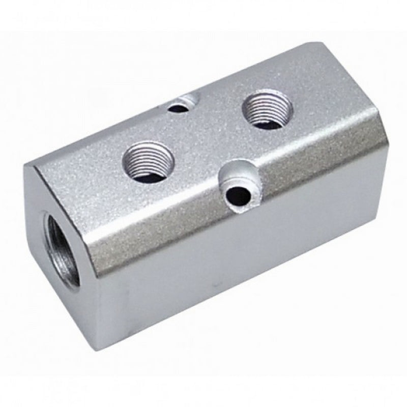 Air Manifold Block Aluminium 2 Port