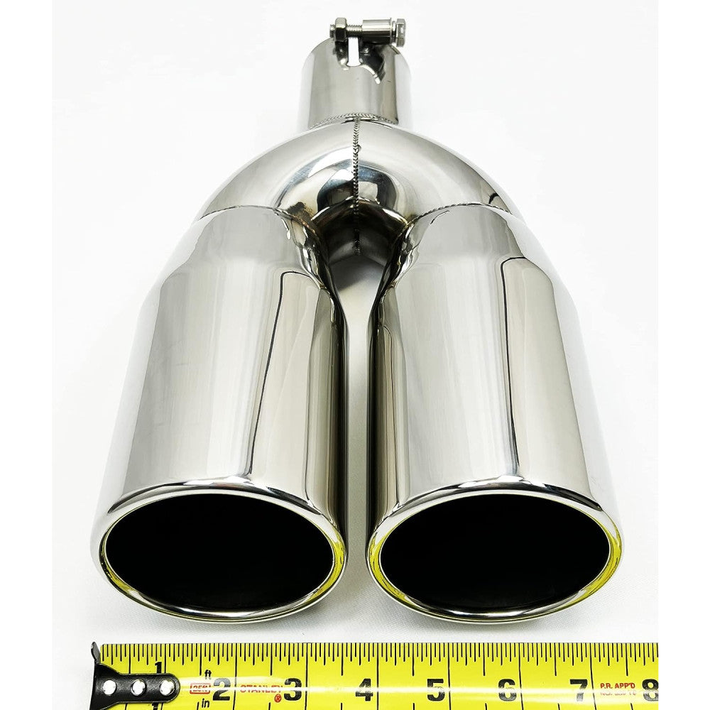 AFTERBURNER Exhaust Tip Dual Round, Inside 2.25"Outside 3.5"-Overall Length 10"