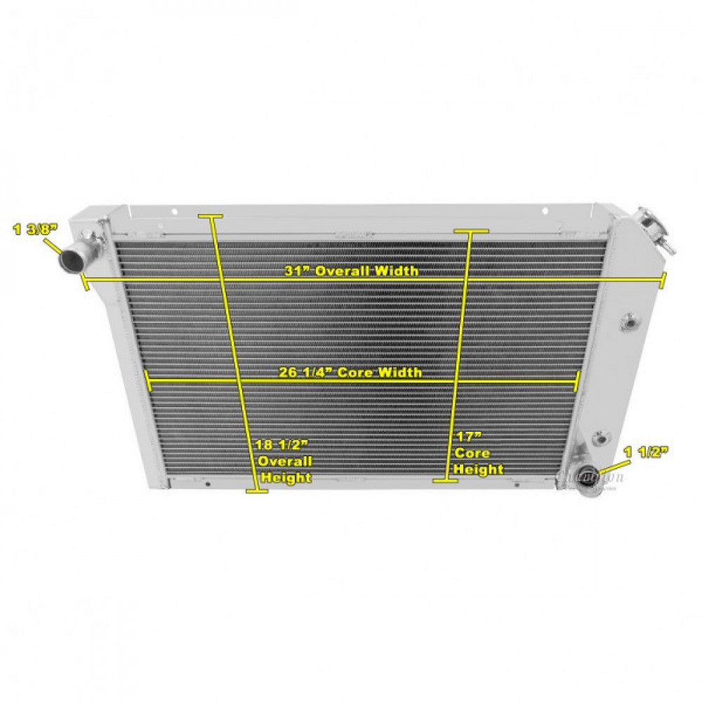 Champion Radiator Chev Corvette 1977-82 - 3 Core Each#PCC718