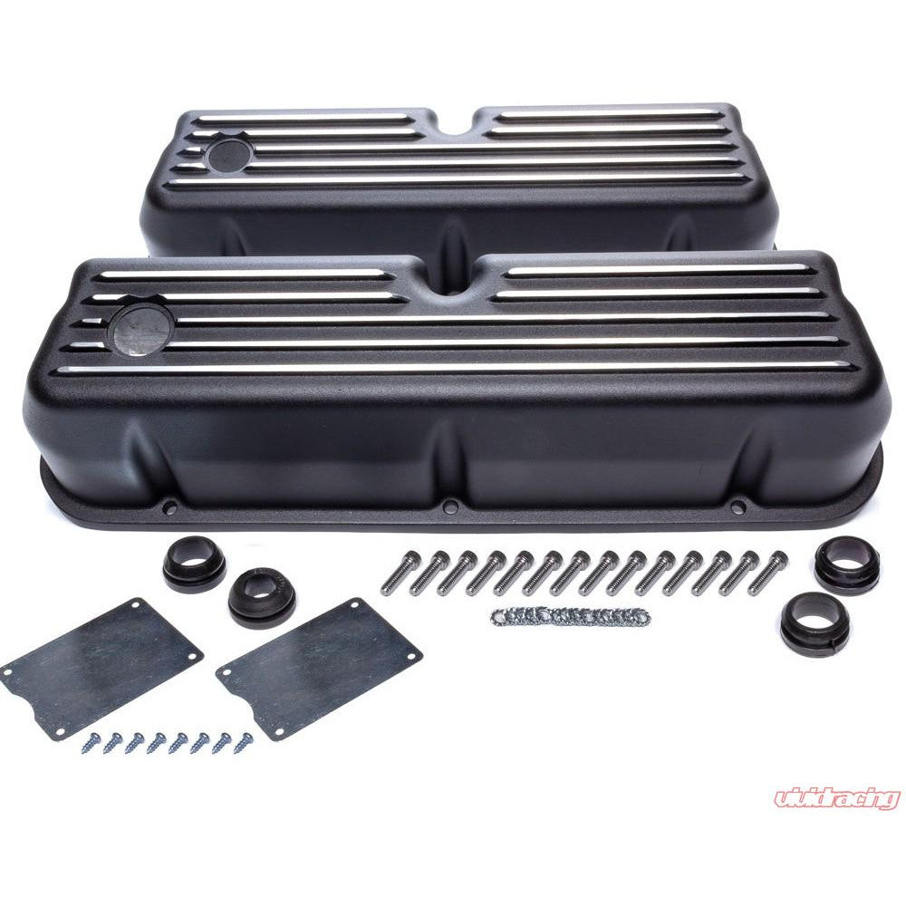 RPC Valve Covers Ford Small Block - Black - Finned - Tall Pair#R6175BK