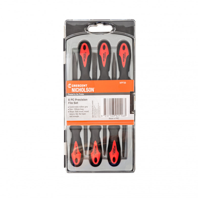 Crescent Nicholson File Precision 6pc Set With Case