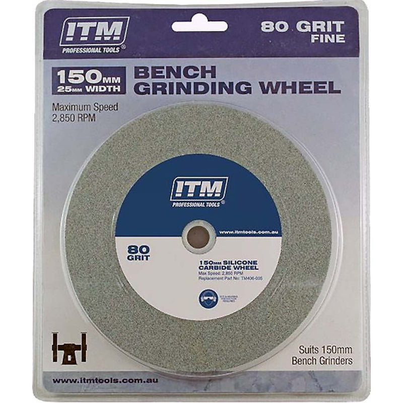 ITM Grinding Wheel Silicone Carbide 150 x 25mm 80 Grit Fine